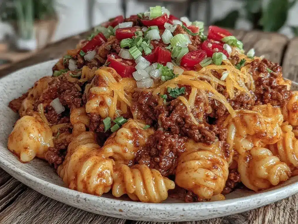 creamy one-pot taco pasta - featured image