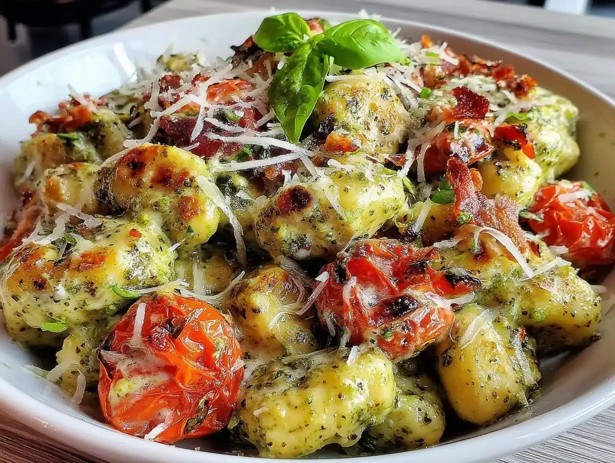 creamy pesto gnocchi preparation steps