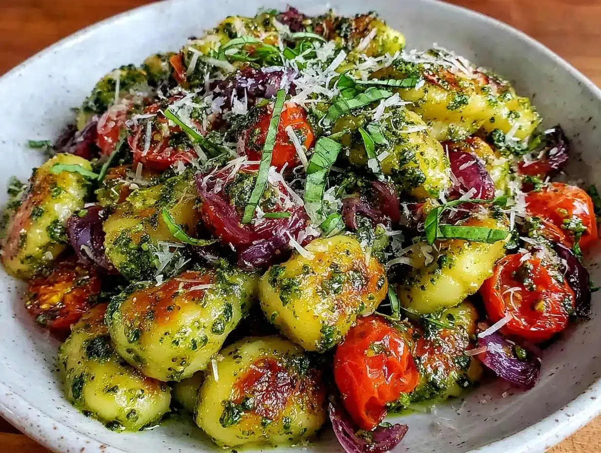 creamy pesto gnocchi preparation steps
