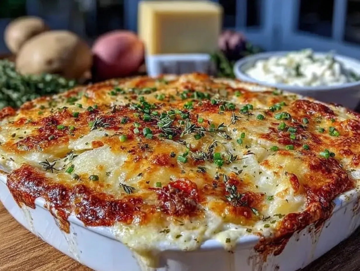 creamy scalloped potatoes au gratin preparation steps