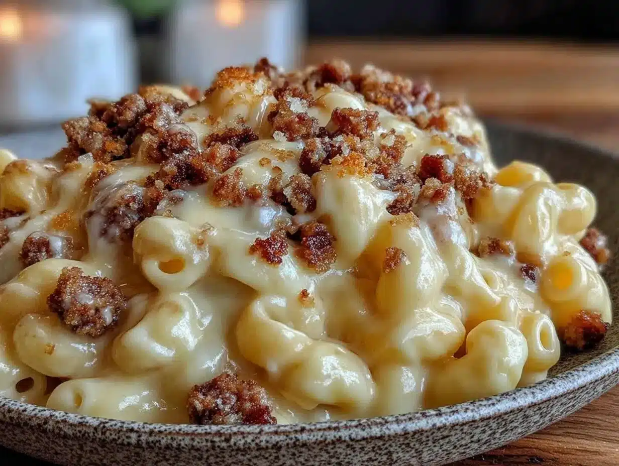 creamy slow cooker mac and cheese preparation steps