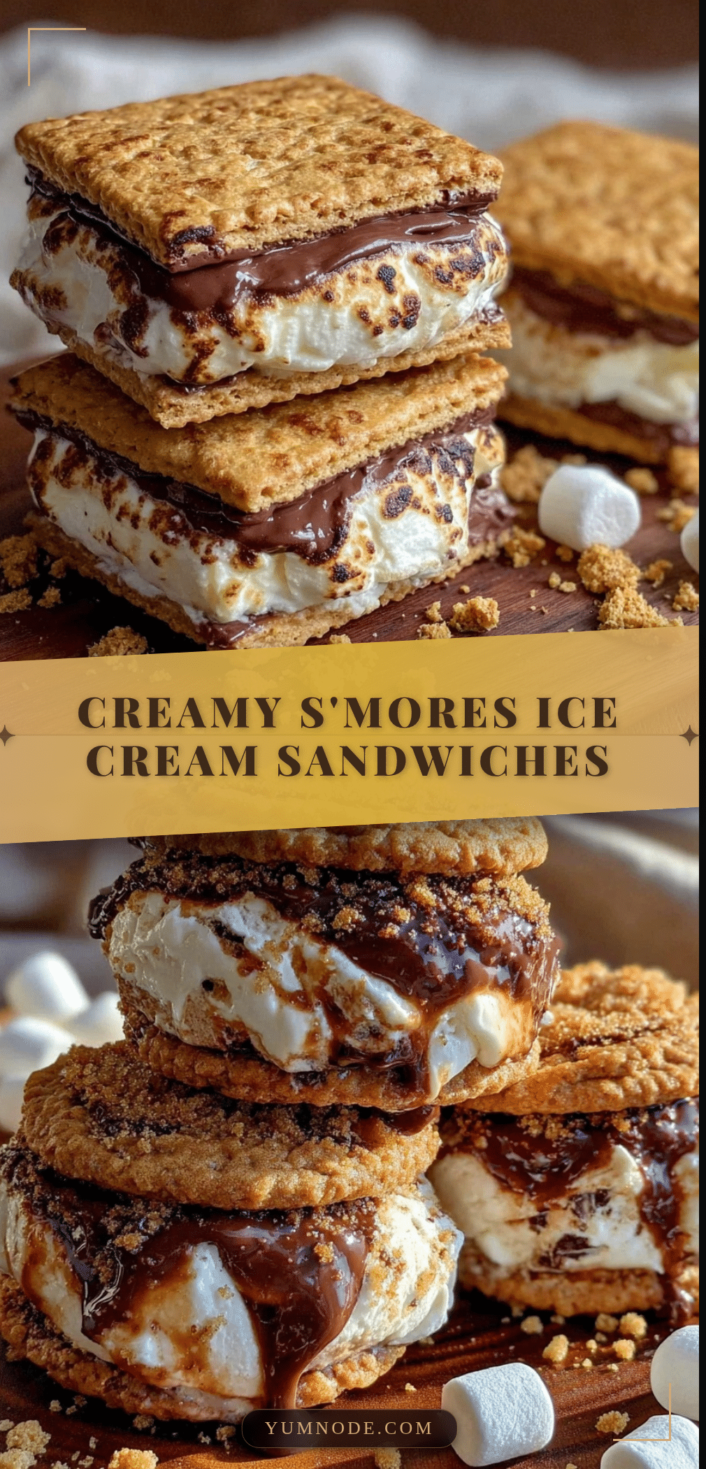 creamy smores ice cream sandwiches recipe