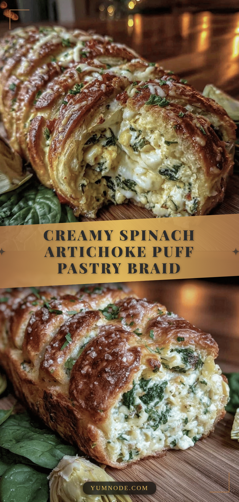 creamy spinach artichoke dip puff pastry braid recipe