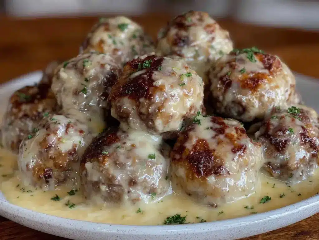 creamy Swedish meatballs - featured image
