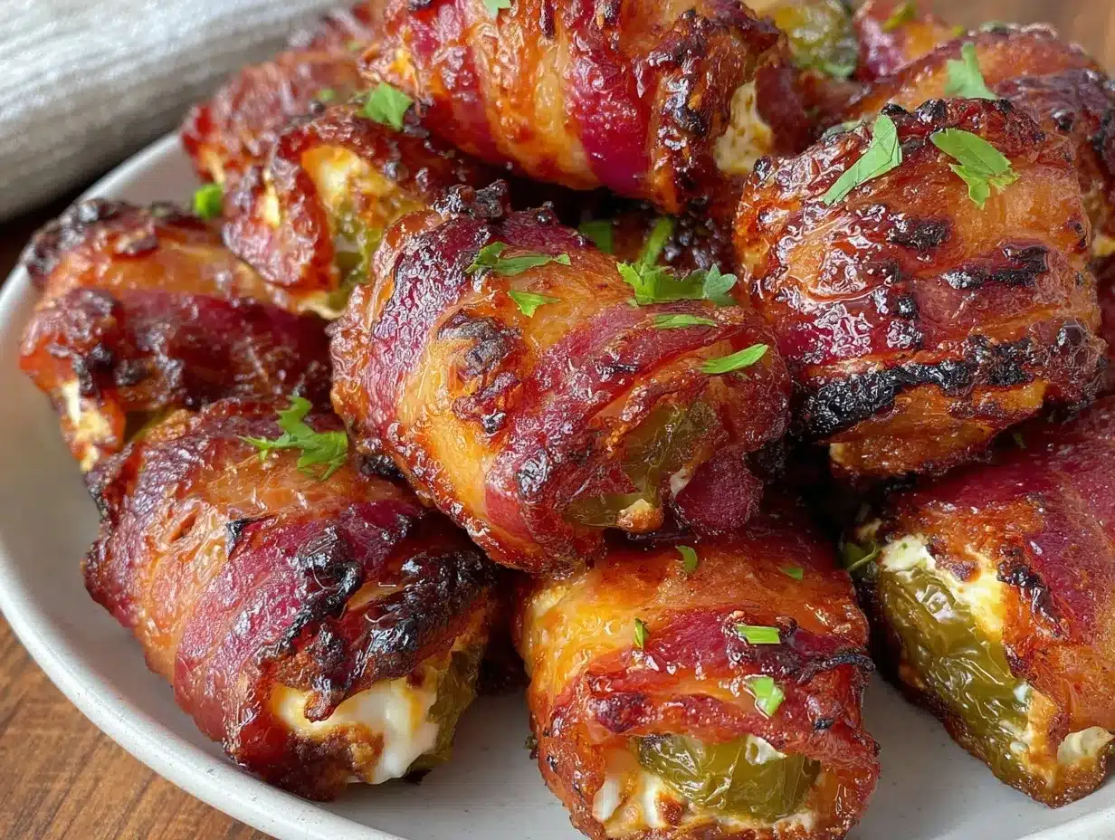 crispy air fryer bacon wrapped jalapeno poppers preparation steps