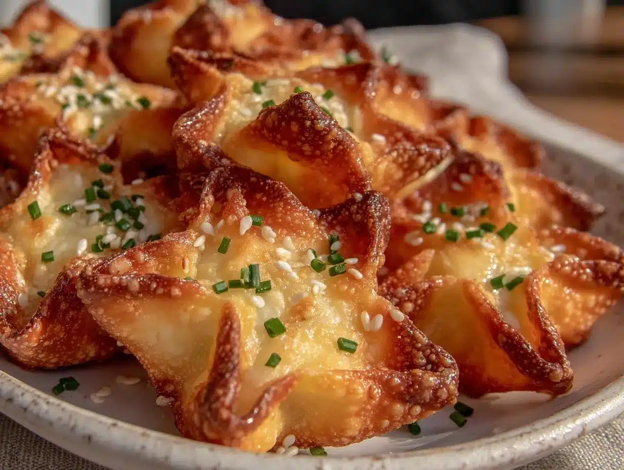 crispy baked cream cheese rangoons preparation steps