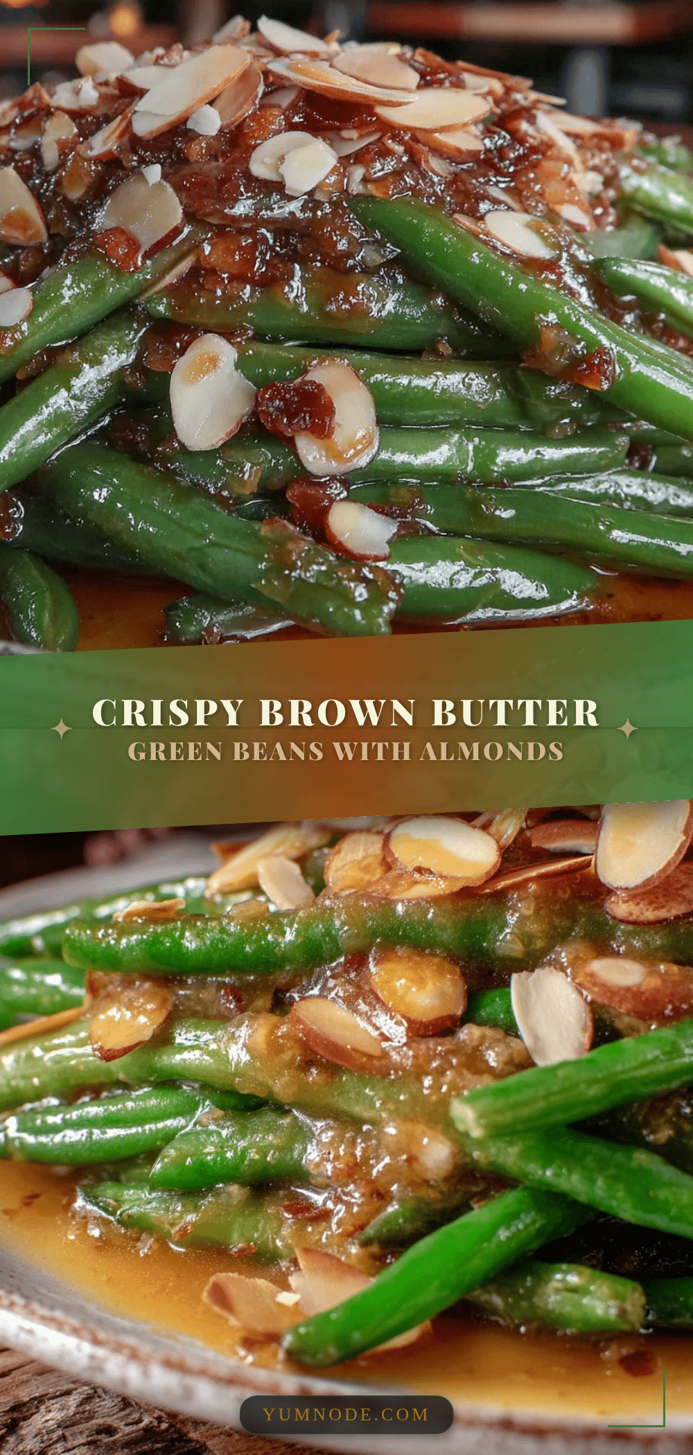 crispy brown butter green beans with almonds recipe