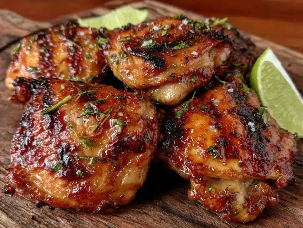 crispy cilantro lime chicken thighs - featured image