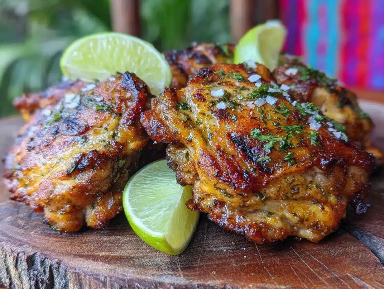 crispy cilantro lime chicken thighs preparation steps