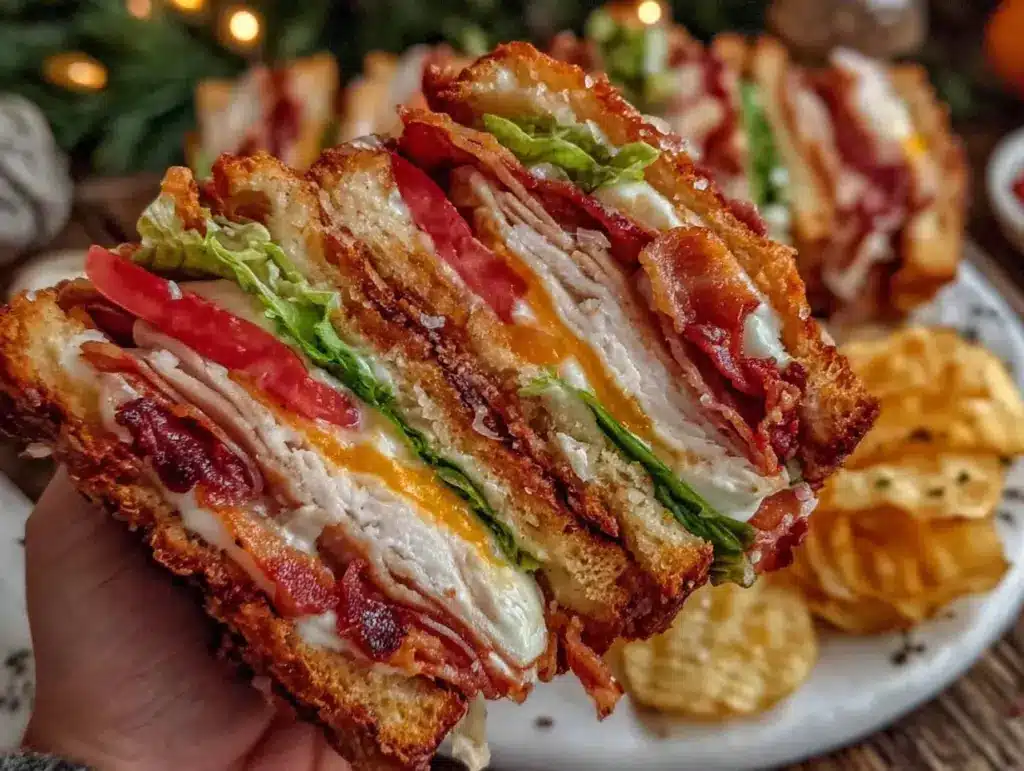 crispy classic club sandwich - featured image