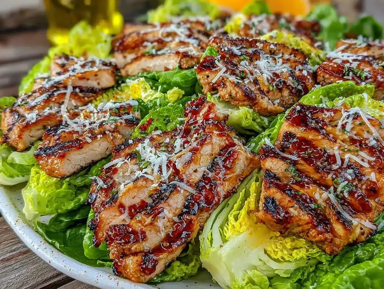 crispy grilled chicken caesar salad preparation steps