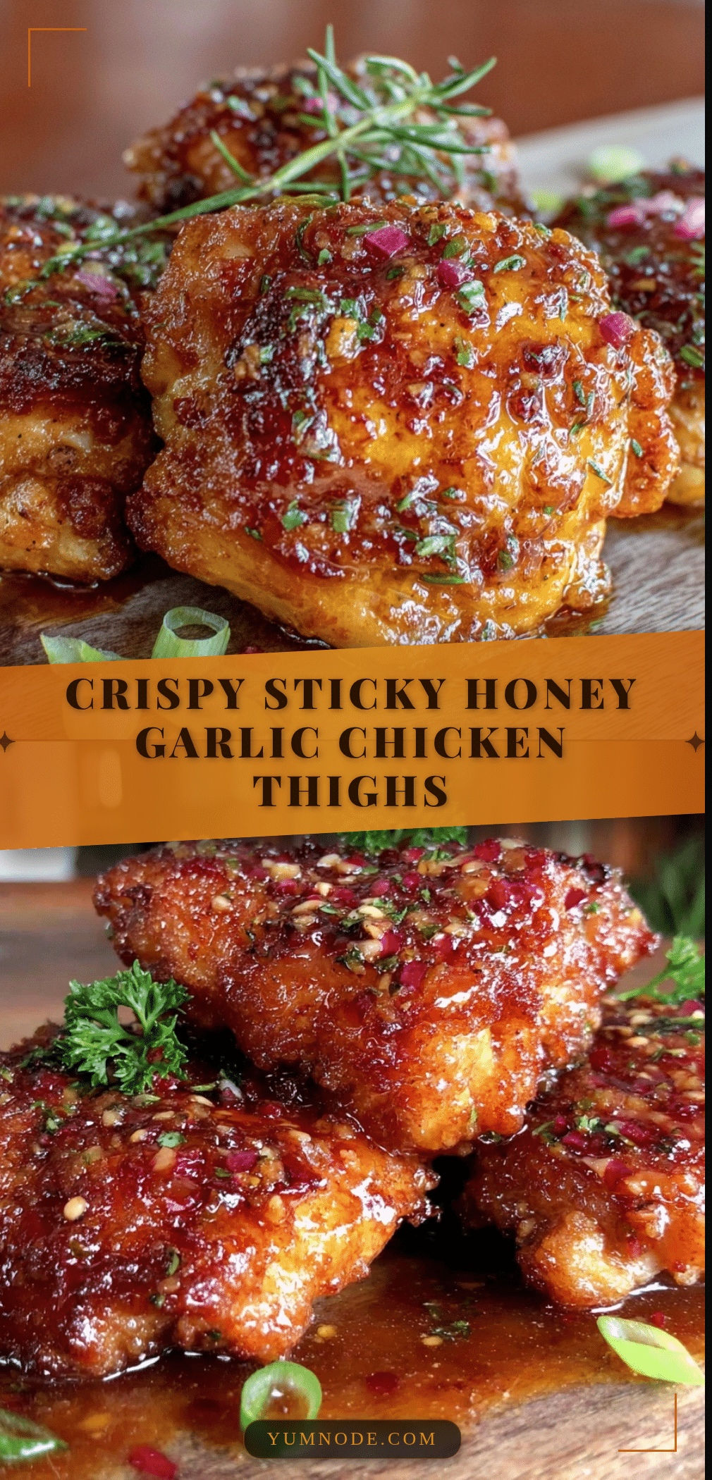 crispy honey garlic chicken thighs recipe