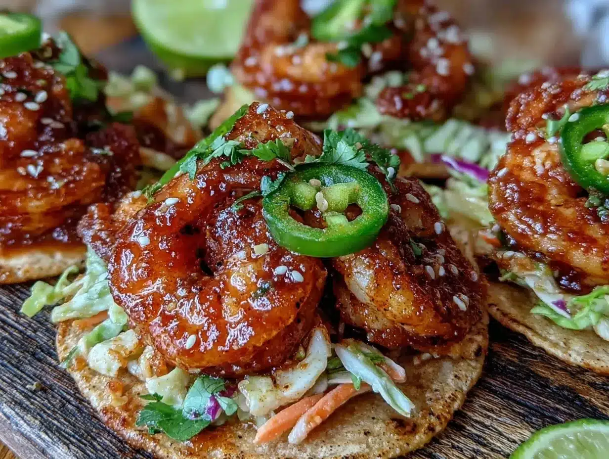 crispy honey sriracha shrimp tacos preparation steps