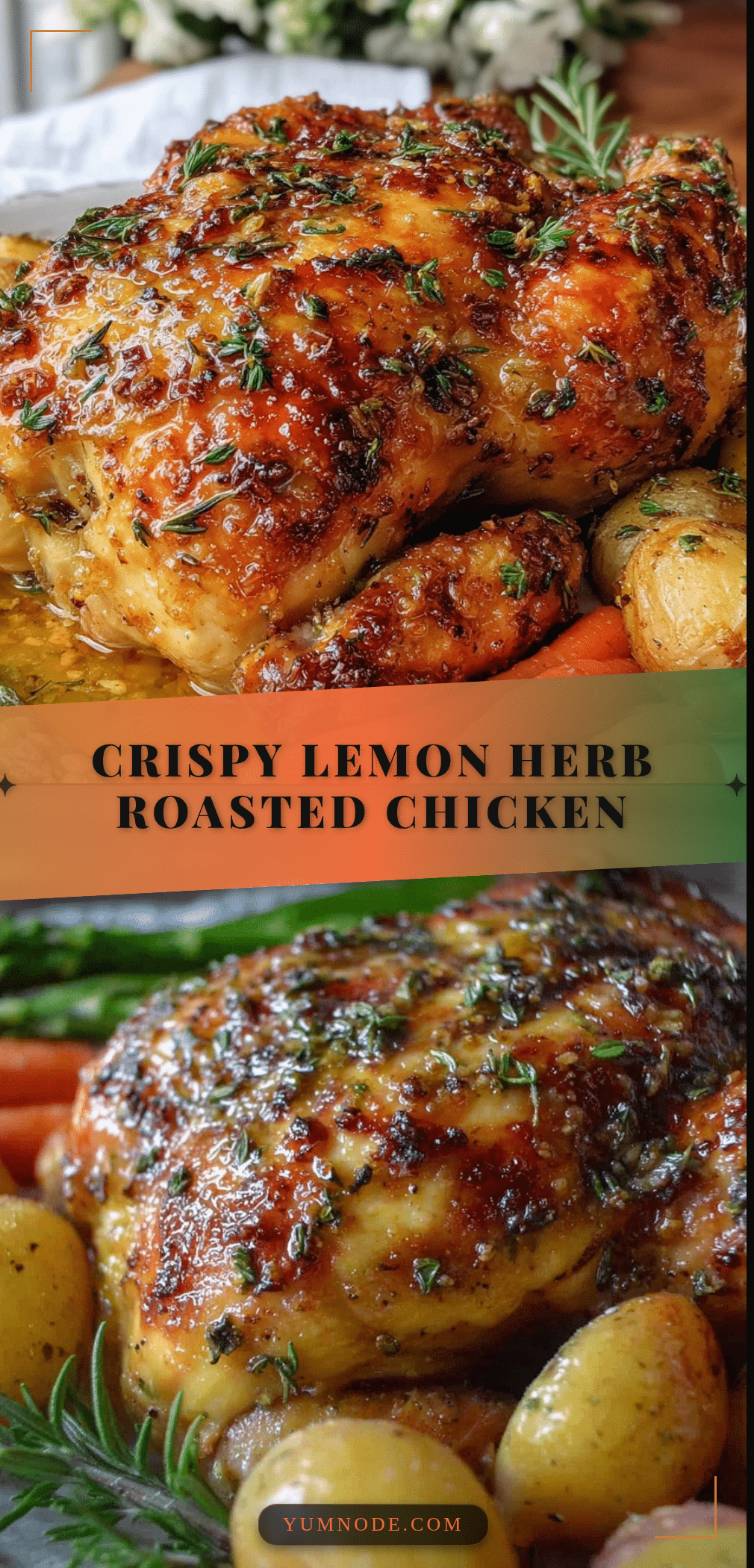 crispy lemon herb roasted chicken recipe