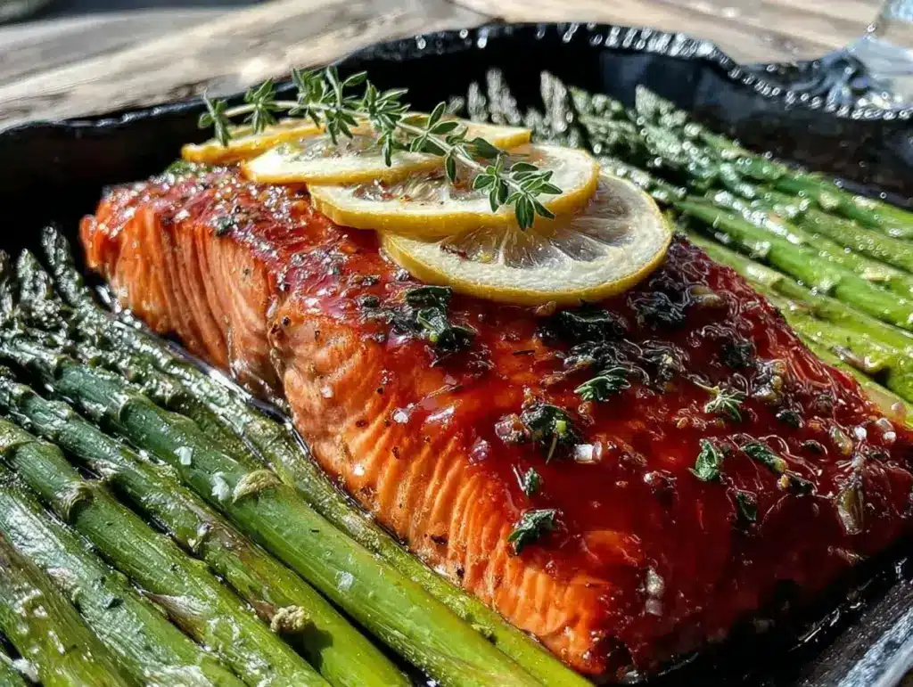 crispy lemon herb salmon - featured image