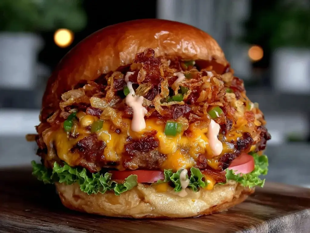 crispy loaded smash burger - featured image