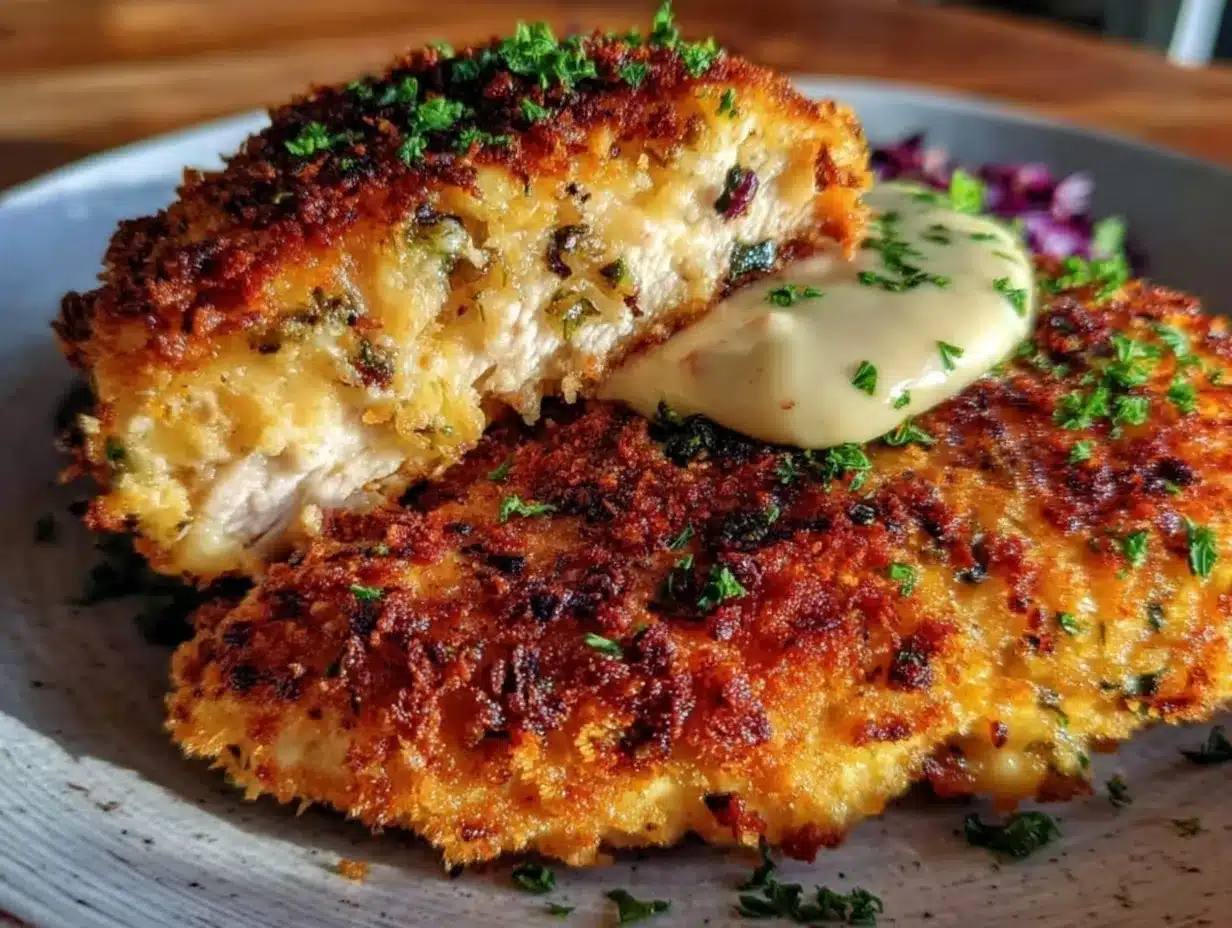 crispy parmesan crusted chicken breast preparation steps
