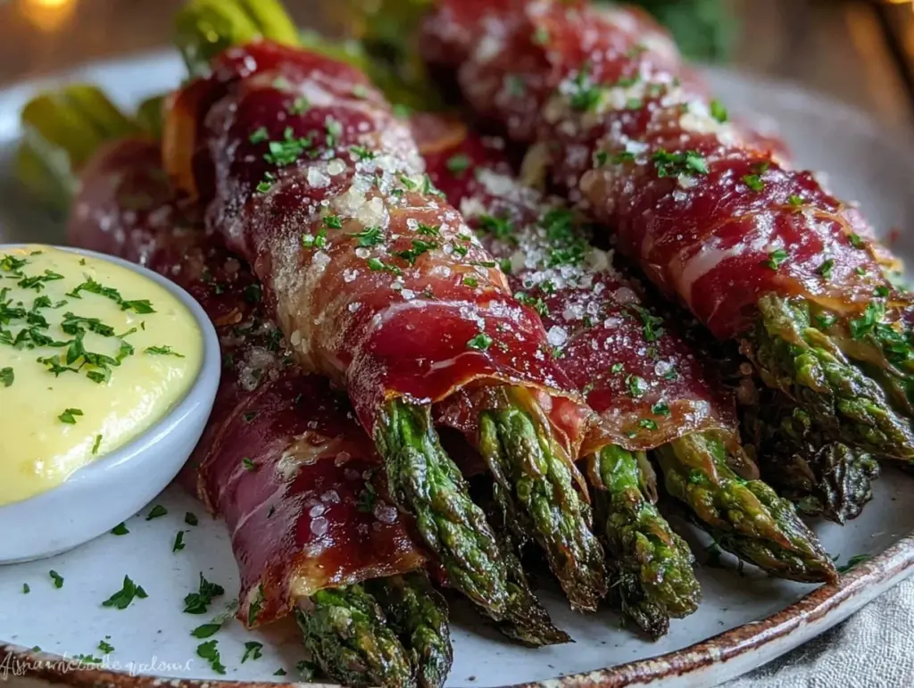 crispy prosciutto-wrapped asparagus - featured image