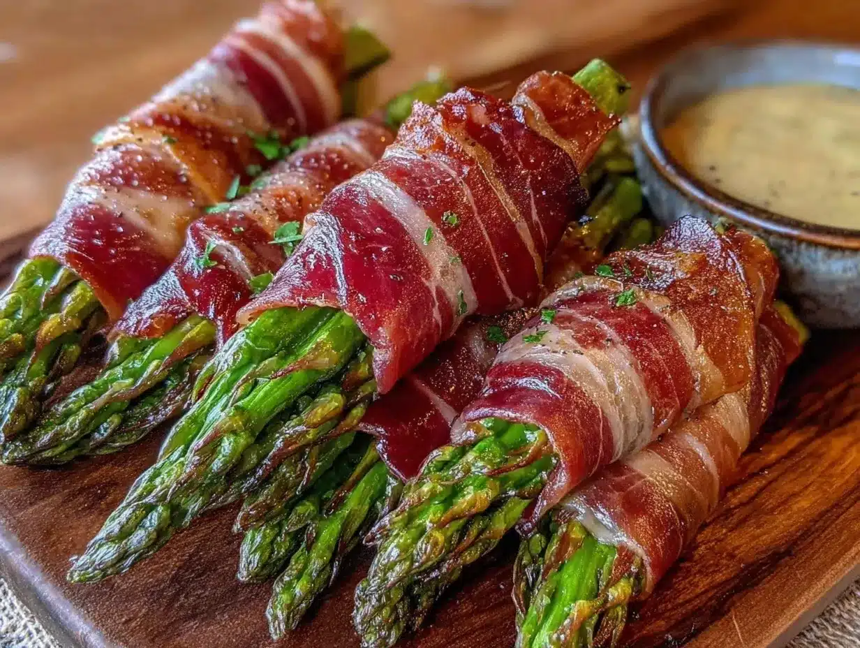 crispy prosciutto wrapped asparagus bundles preparation steps