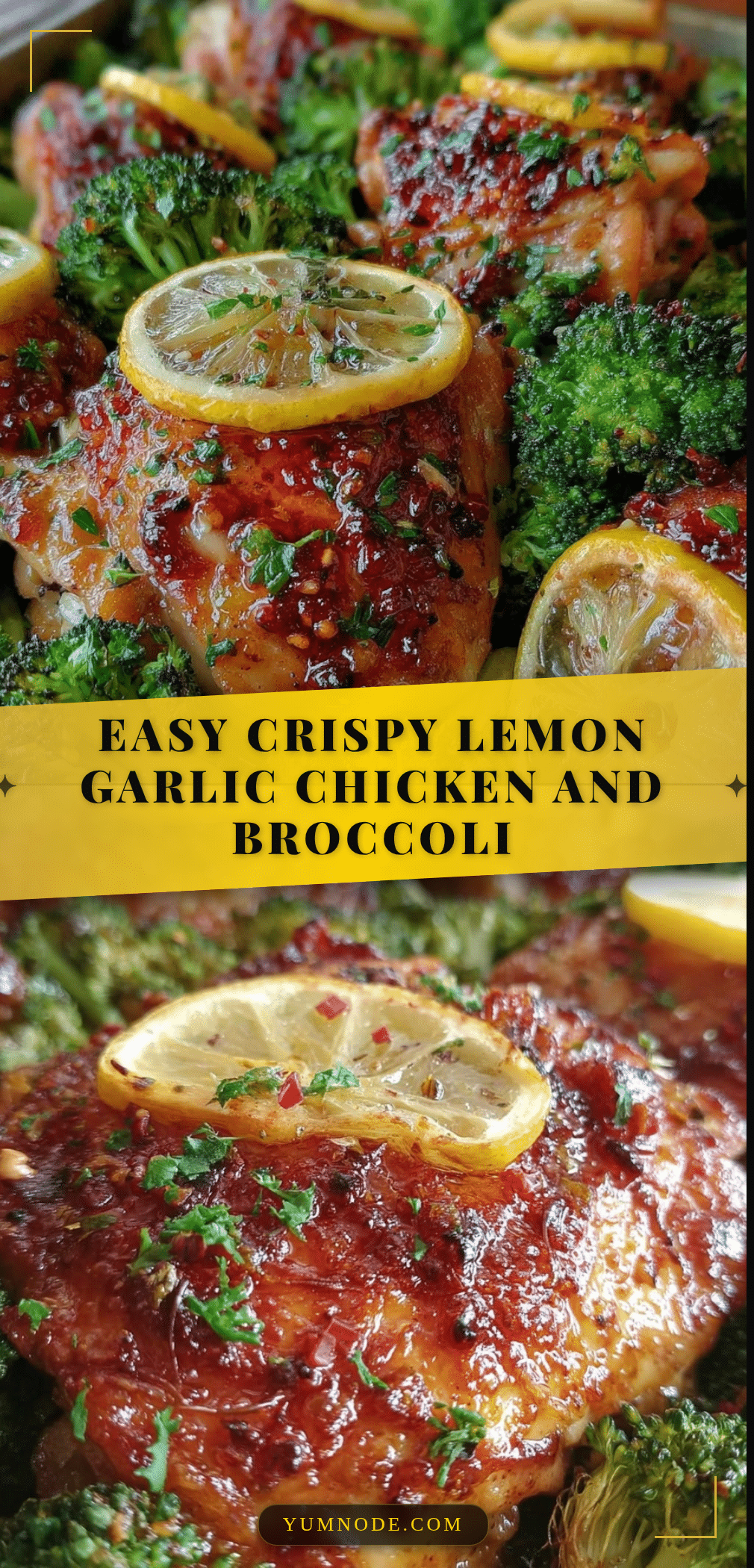 crispy sheet pan lemon garlic chicken and broccoli recipe
