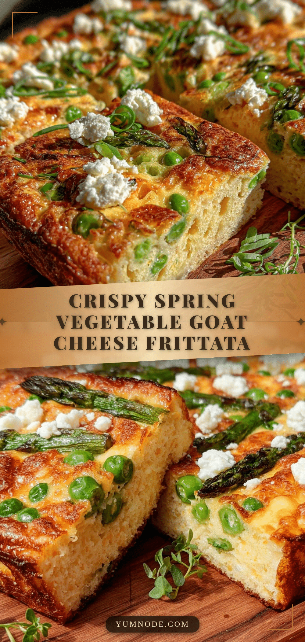crispy spring vegetable goat cheese frittata recipe