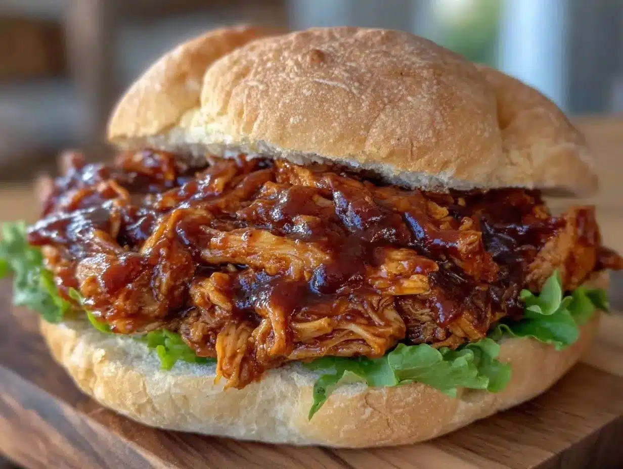 crockpot bbq chicken sandwiches preparation steps
