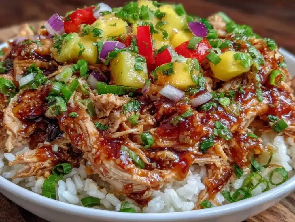 crockpot honey chipotle chicken bowls - featured image