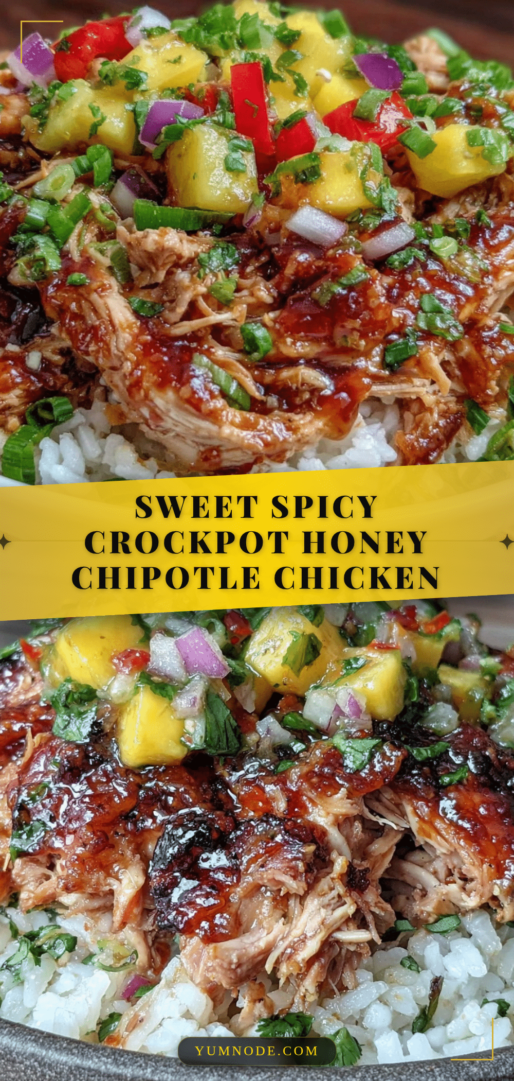 crockpot honey chipotle chicken bowls recipe