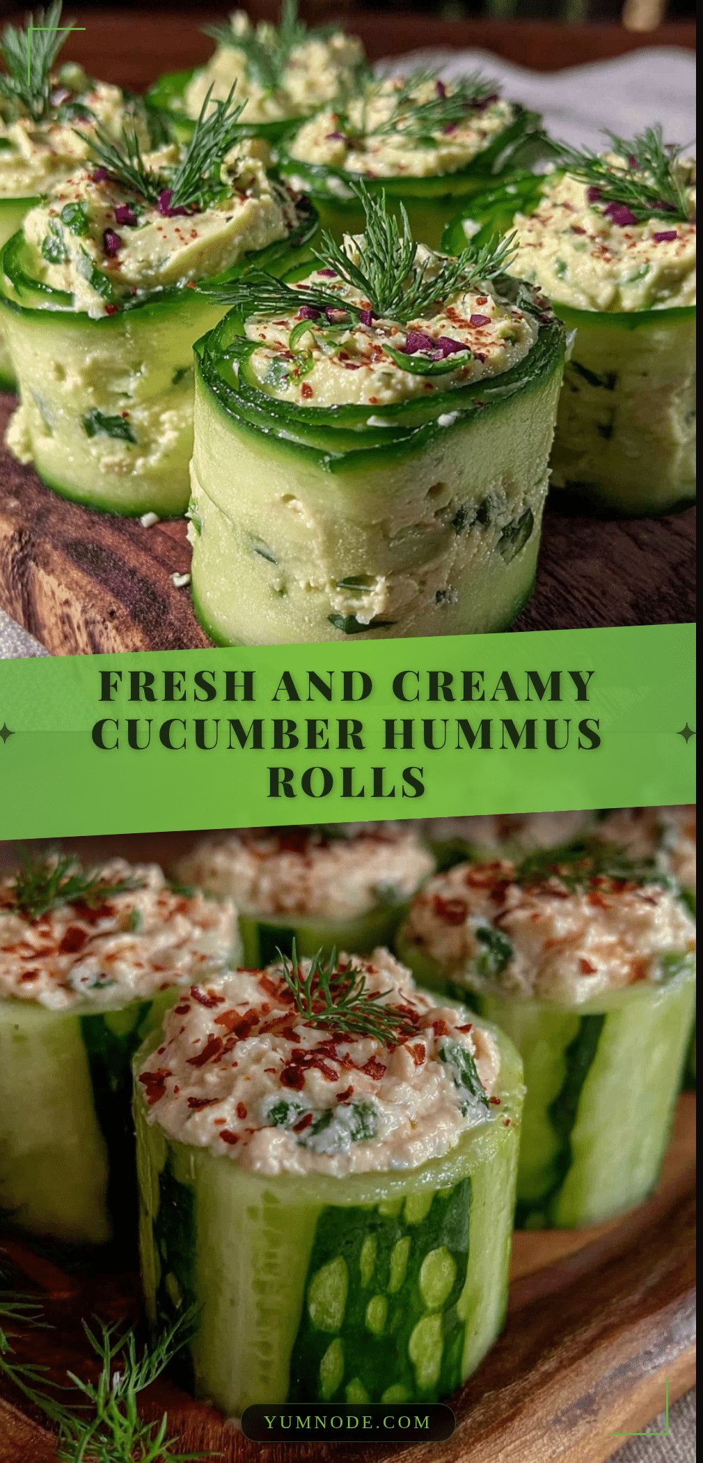 cucumber hummus rolls recipe
