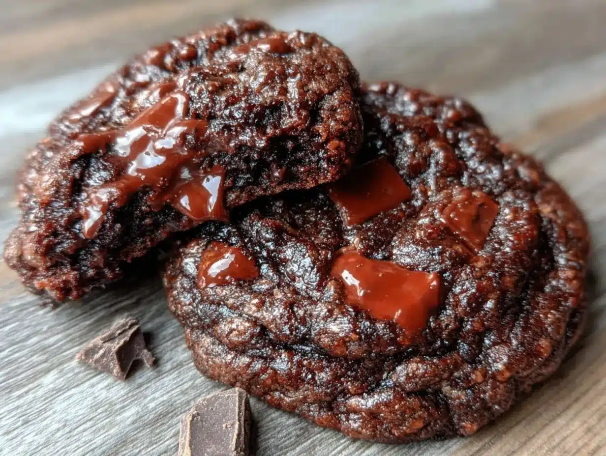 double chocolate fudge cookies preparation steps