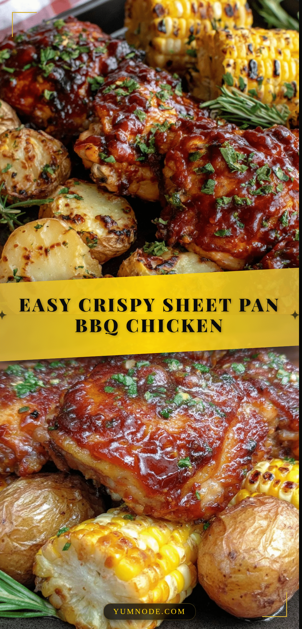 easy crispy sheet pan bbq chicken recipe