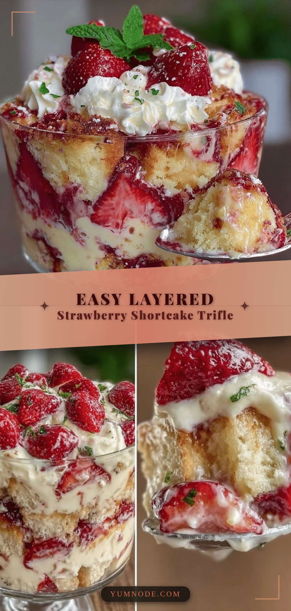 easy layered strawberry shortcake trifle recipe