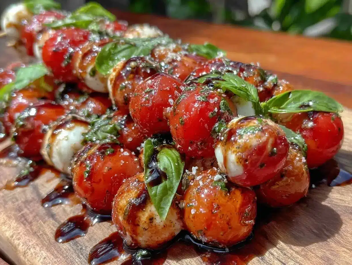 easy mini caprese skewers preparation steps