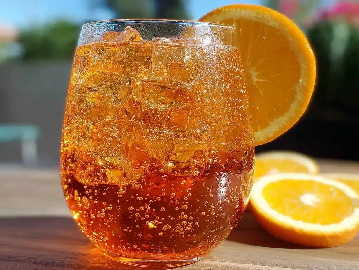 Easy Refreshing Aperol Spritz Cocktail preparation steps