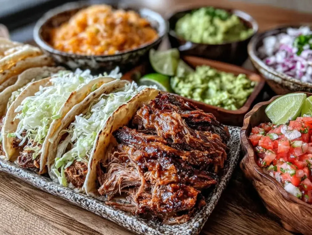 flavorful taco bar setup - featured image