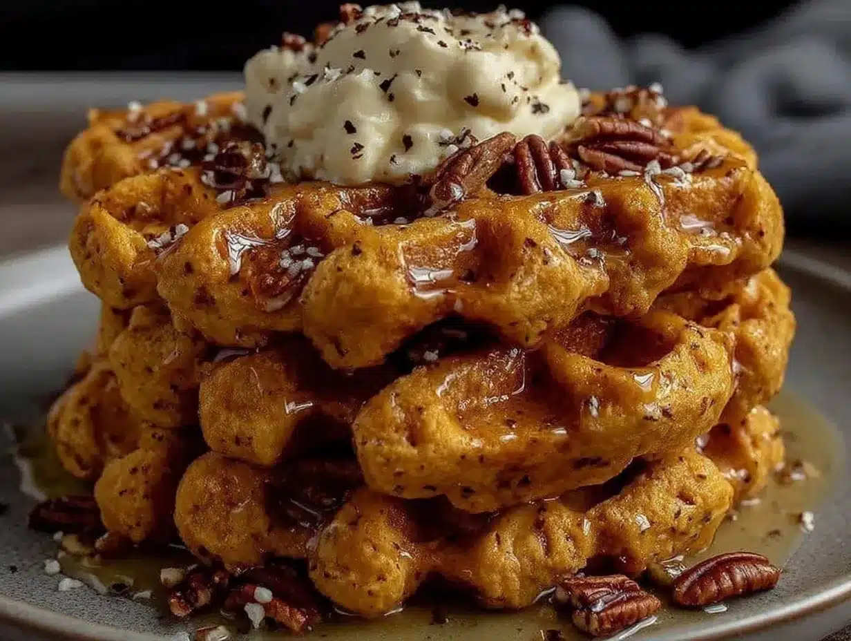 fluffy carrot cake waffles preparation steps