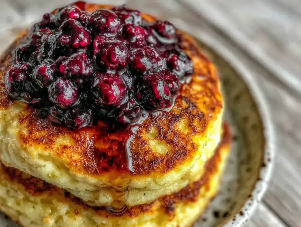 fluffy cottage cheese pancakes - featured image