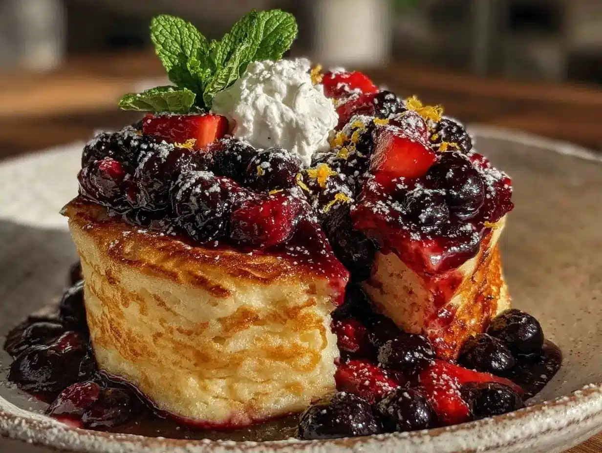 fluffy lemon ricotta pancakes preparation steps