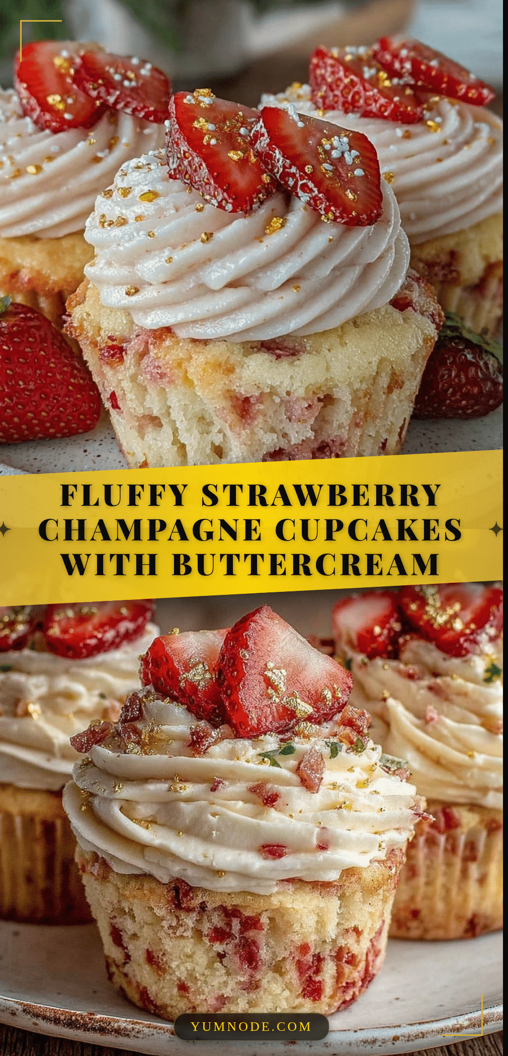 fluffy strawberry champagne cupcakes recipe