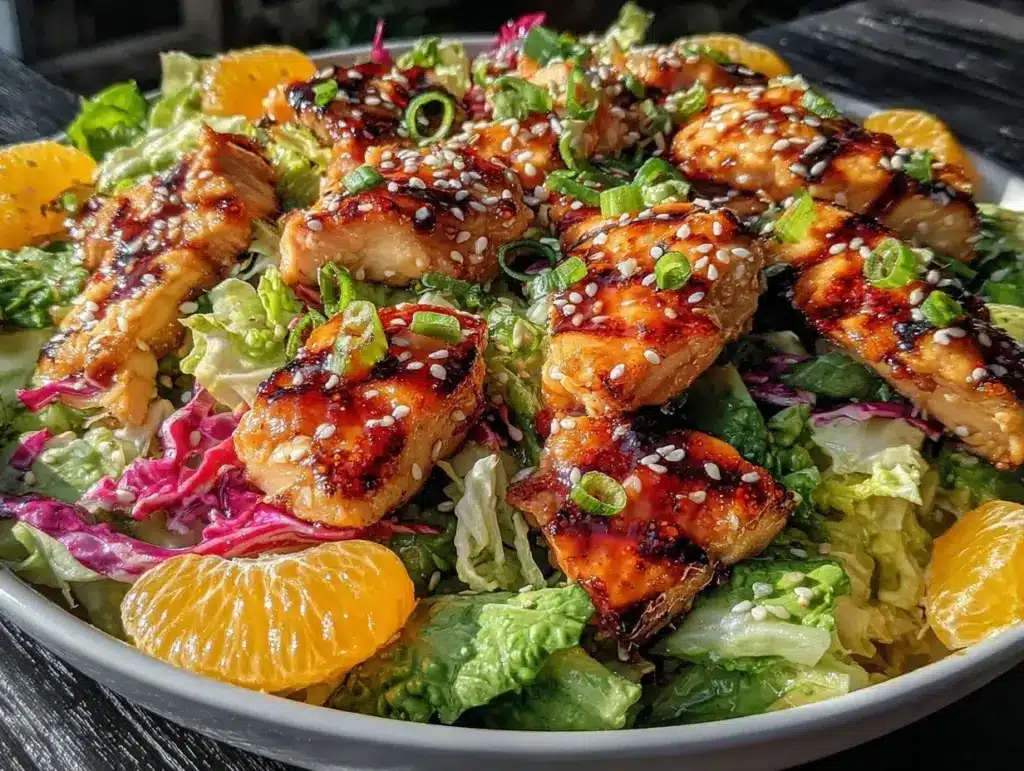 fresh asian sesame chicken salad - featured image