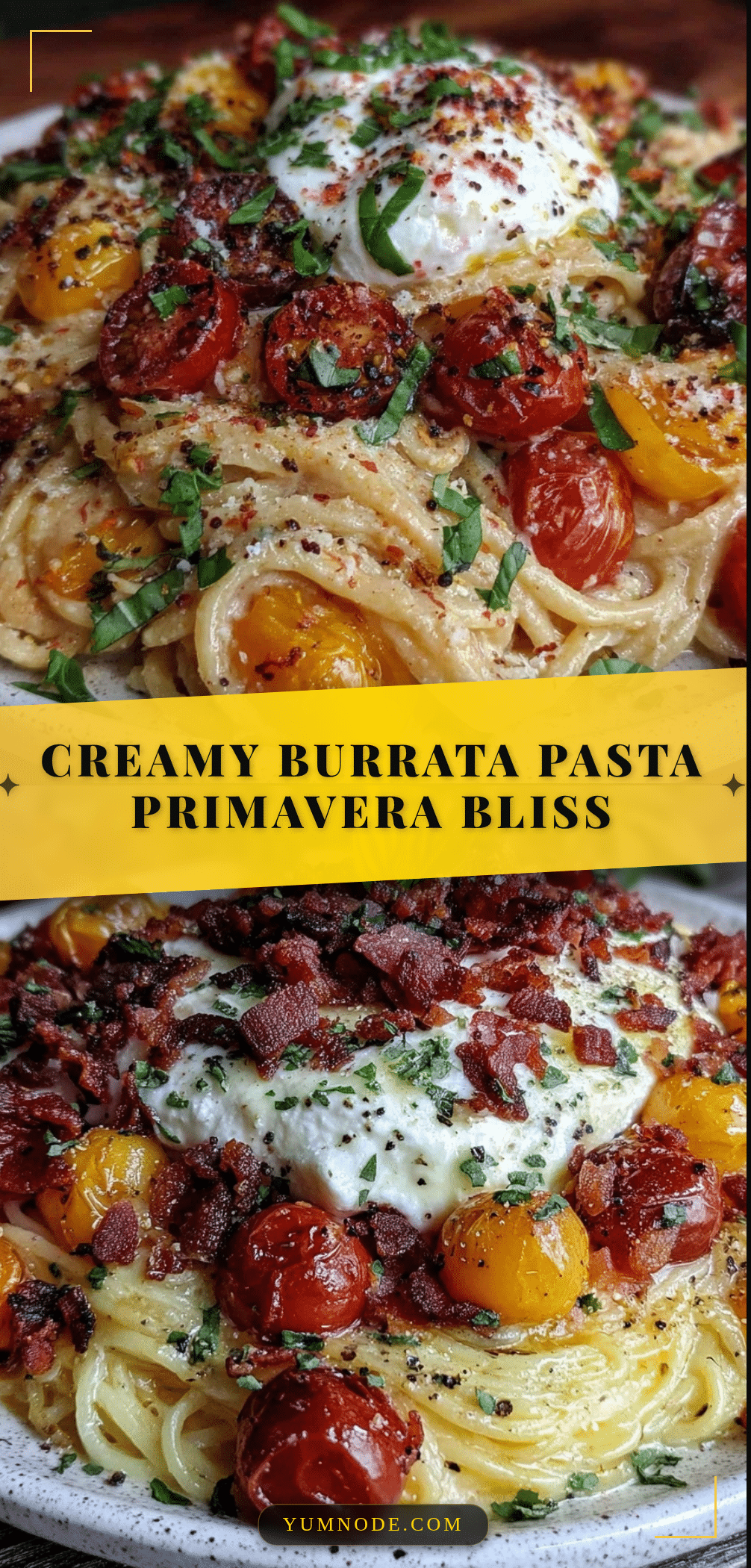 fresh burrata pasta primavera recipe
