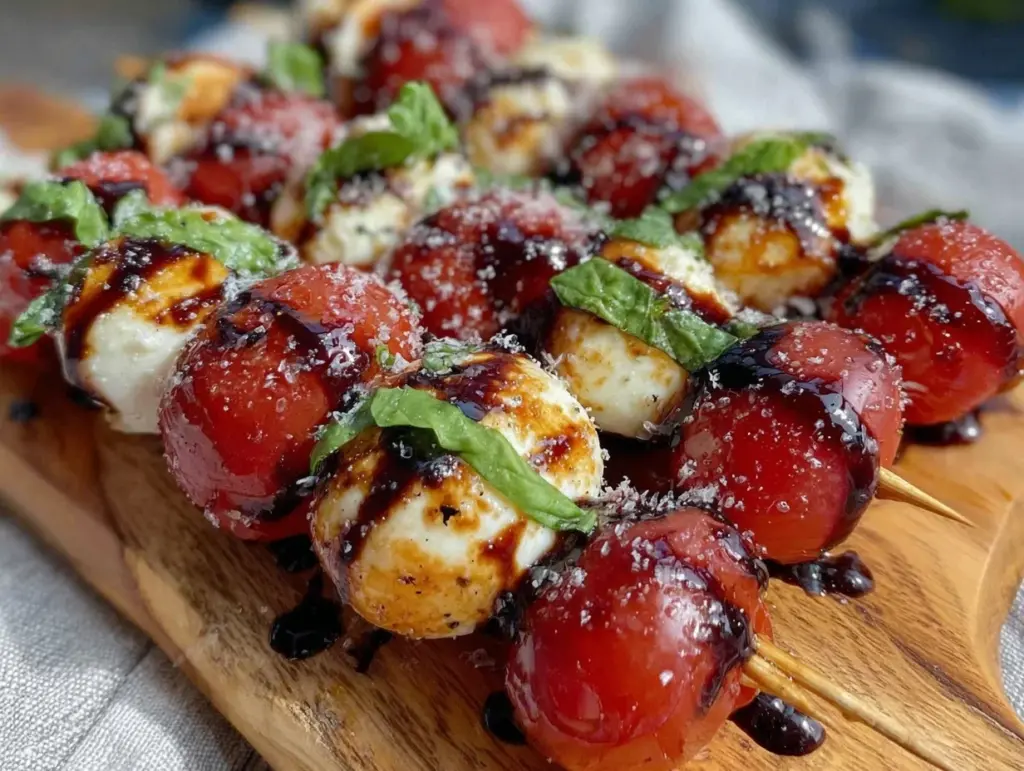 fresh caprese skewers - featured image