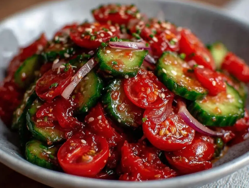 Fresh Cucumber Tomato Salad - featured image