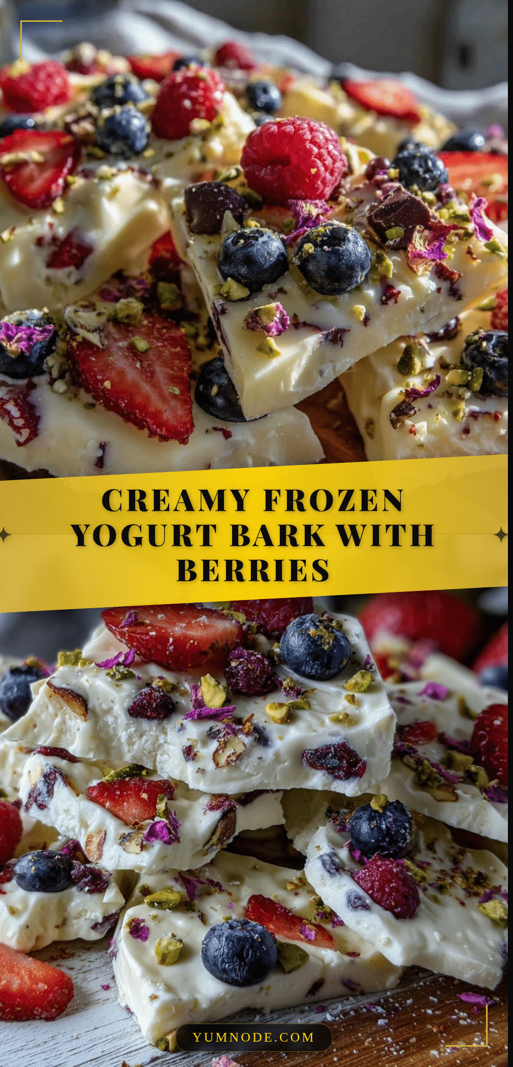 fresh frozen yogurt bark recipe