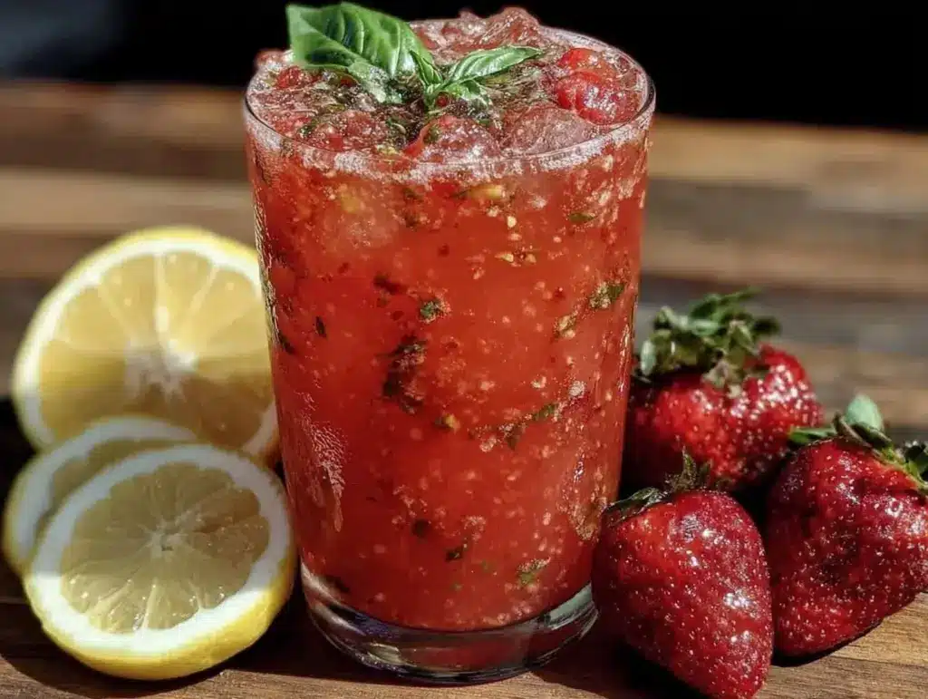 fresh homemade strawberry lemonade - featured image
