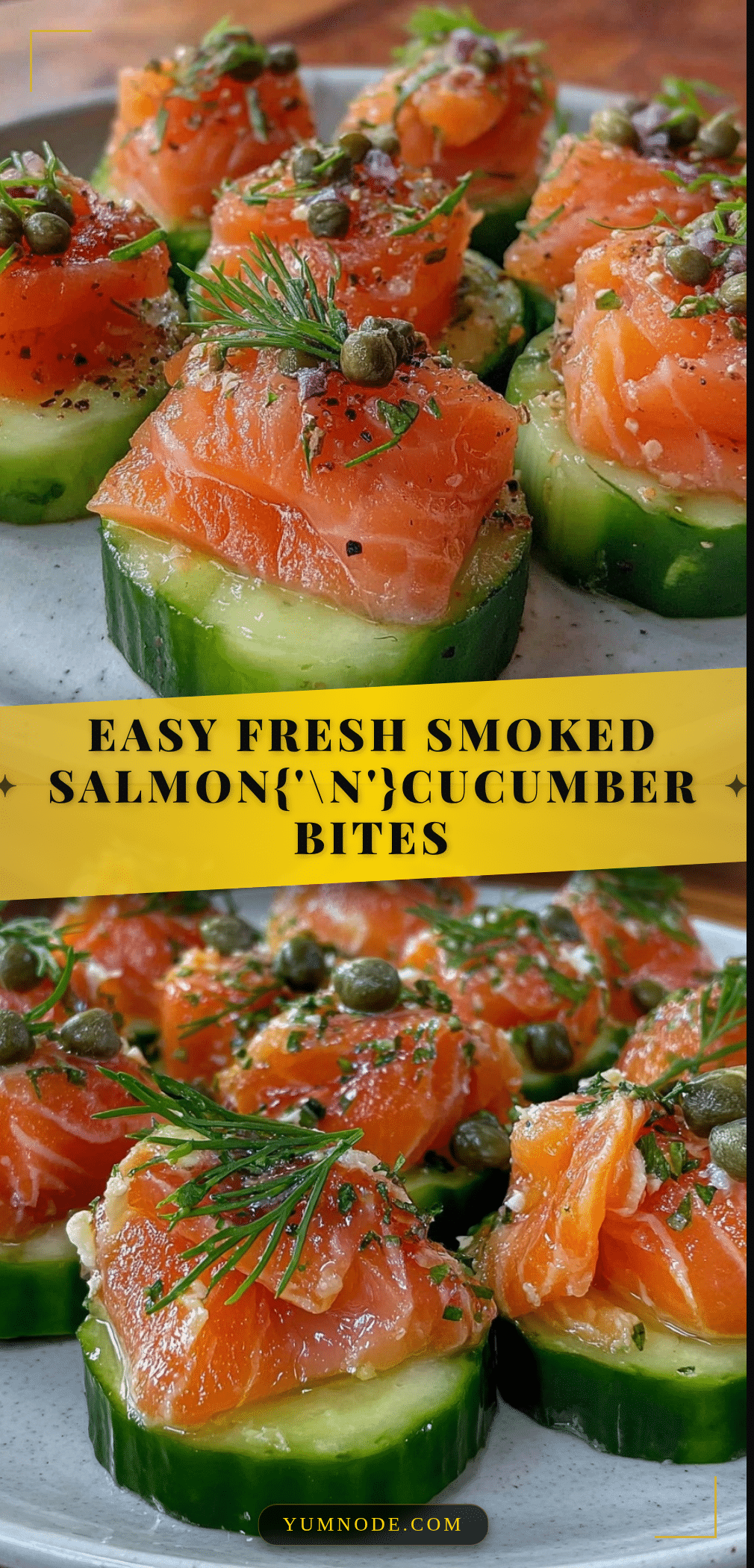 fresh smoked salmon cucumber bites recipe