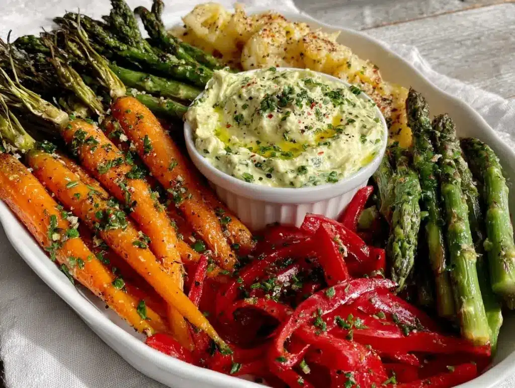fresh spring crudité platter - featured image