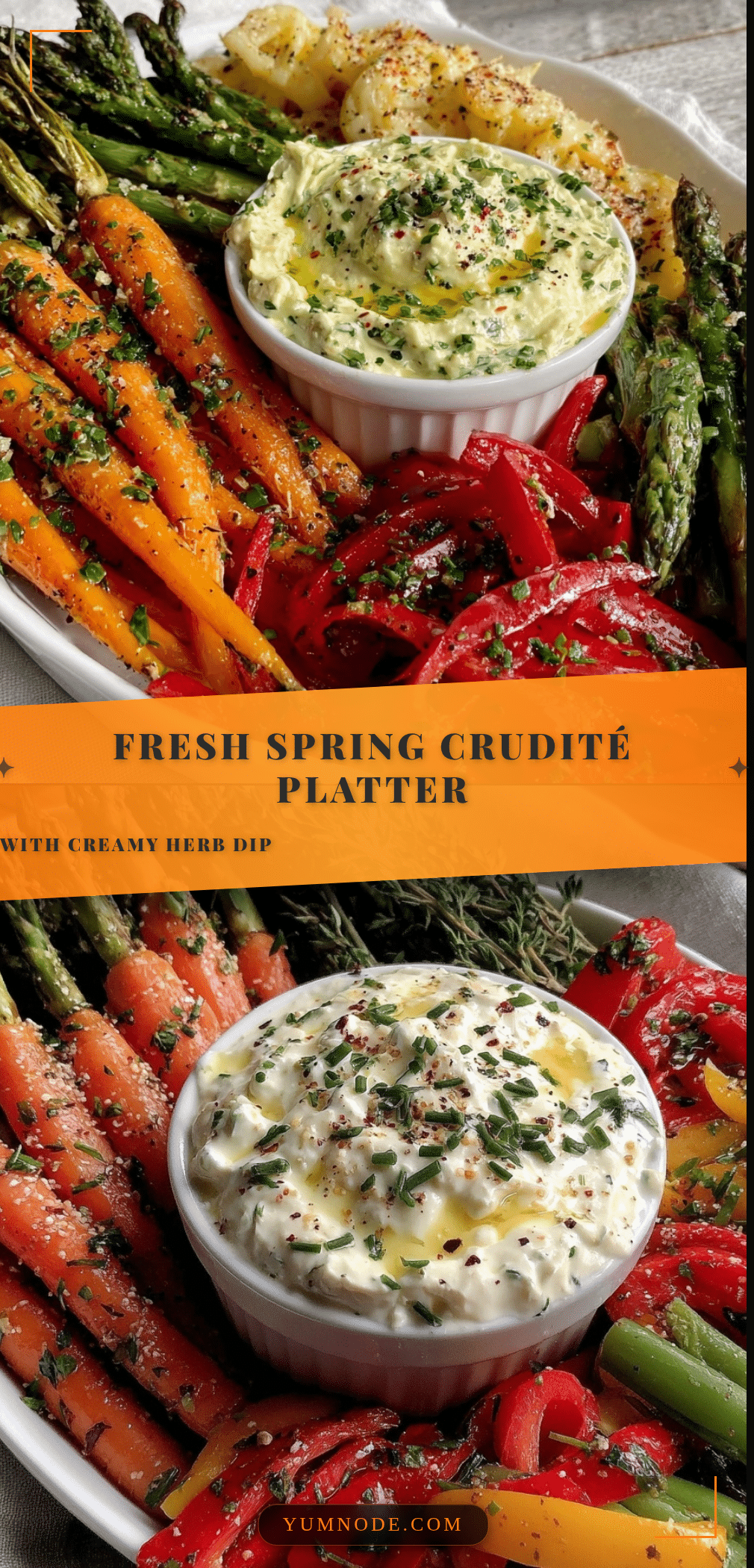 fresh spring crudité platter recipe