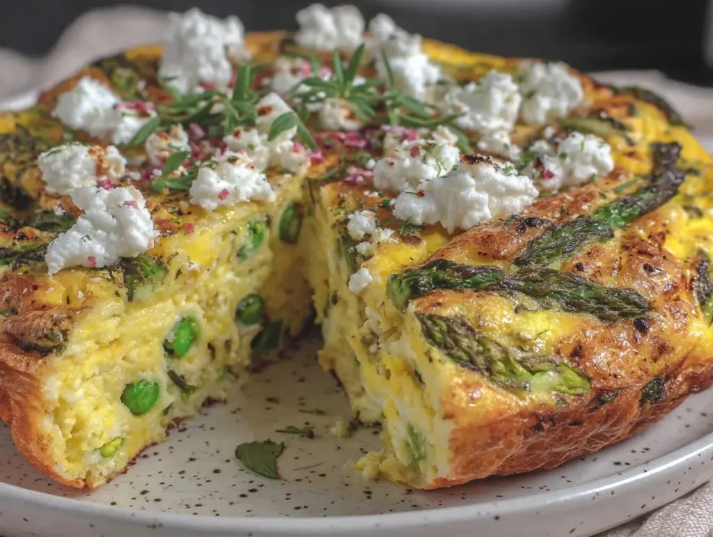 fresh spring vegetable frittata - featured image