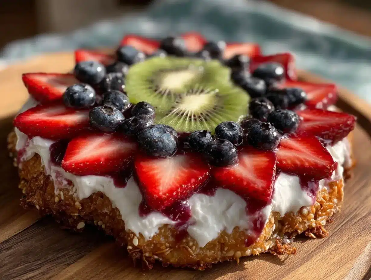fresh star-spangled fruit pizza preparation steps